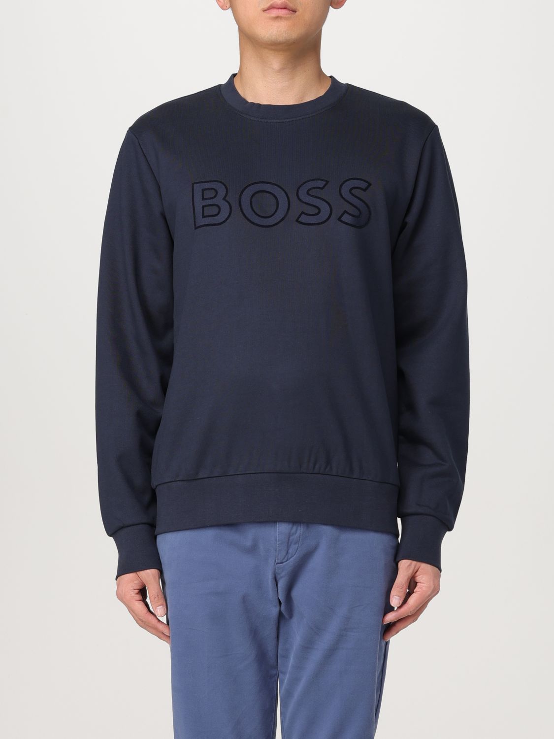 Shop Hugo Boss Sweatshirt Boss Men Color Blue In Blau