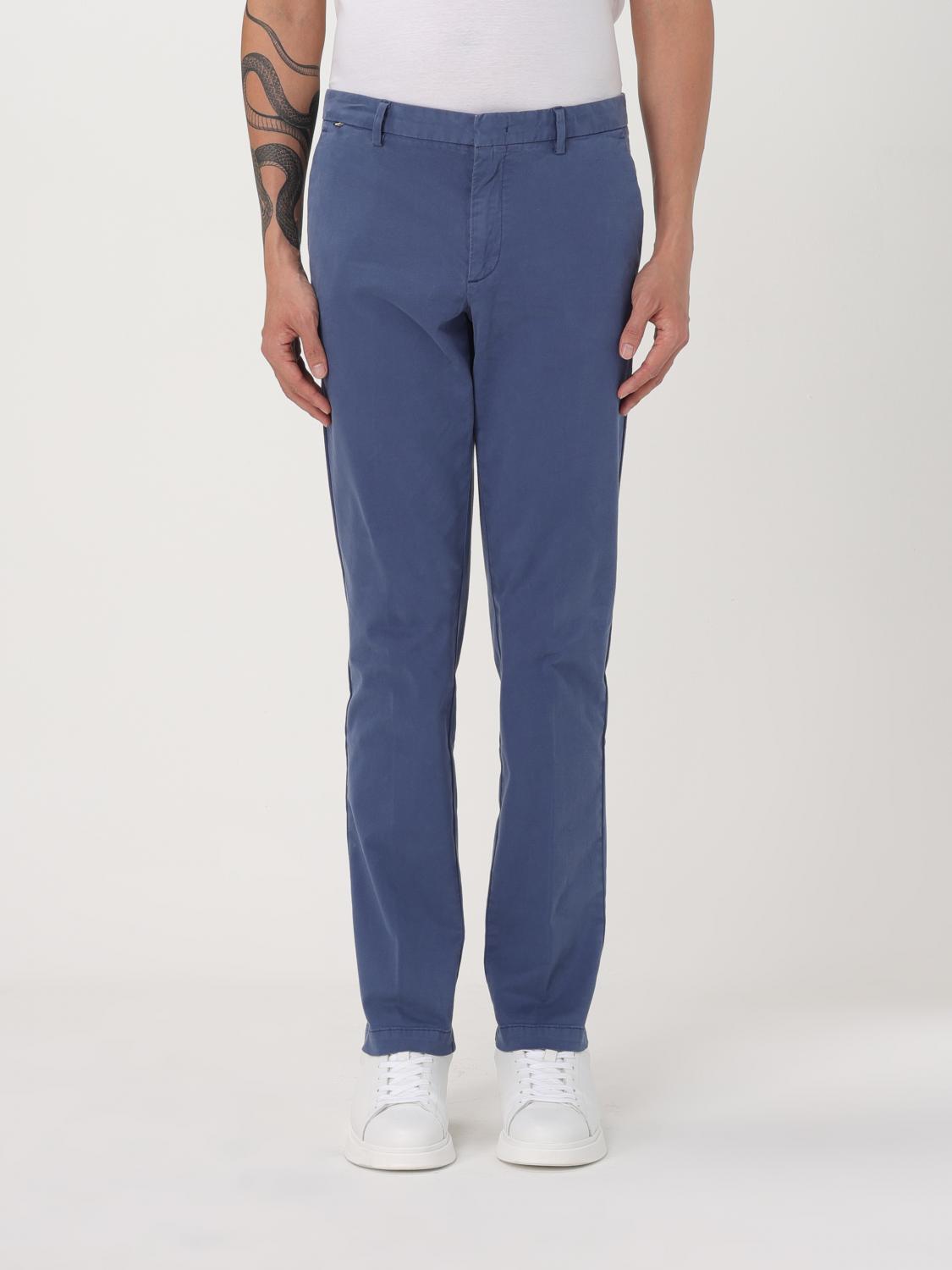 Hugo Boss Pants Boss Men Color Gnawed Blue In Hellblau