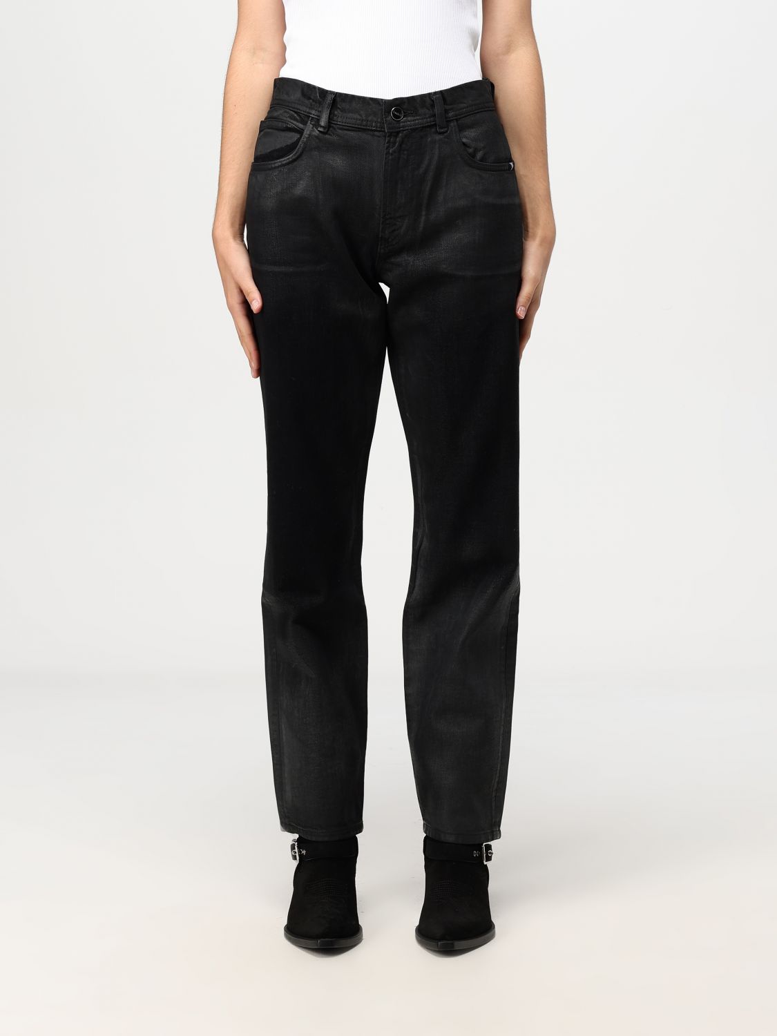 Shop Amish Jeans  Woman Color Black In Schwarz