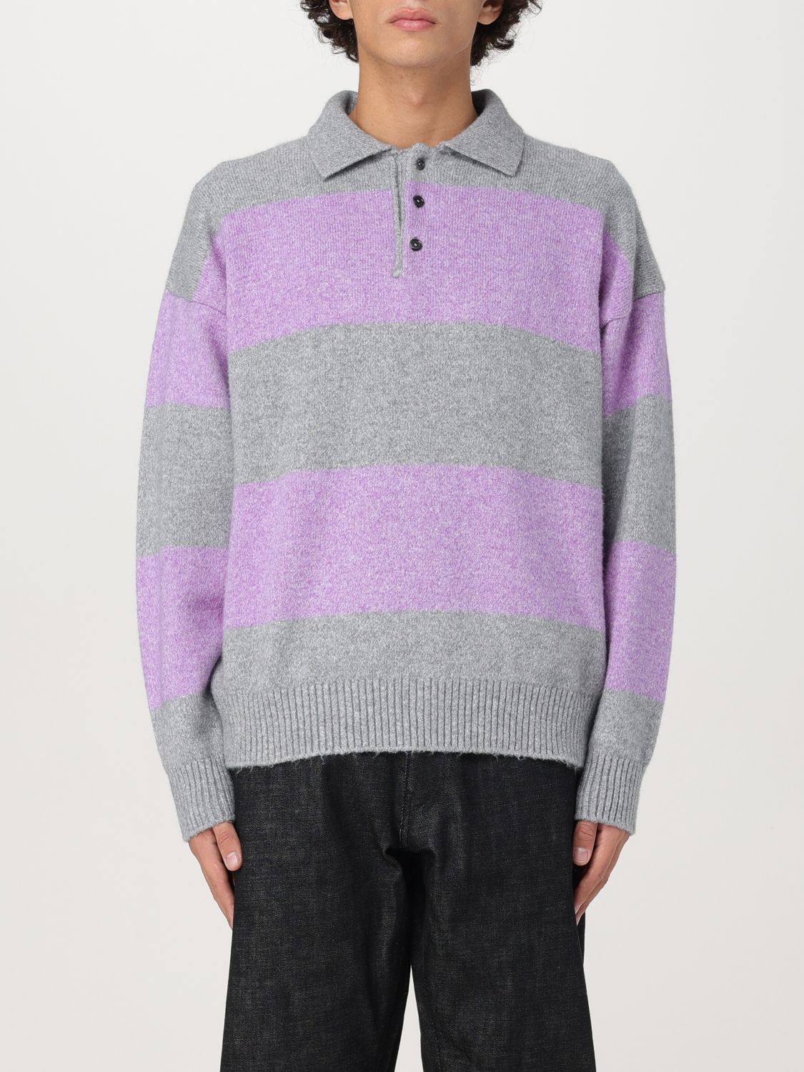 Shop Amish Sweater  Men Color Violet In Violett