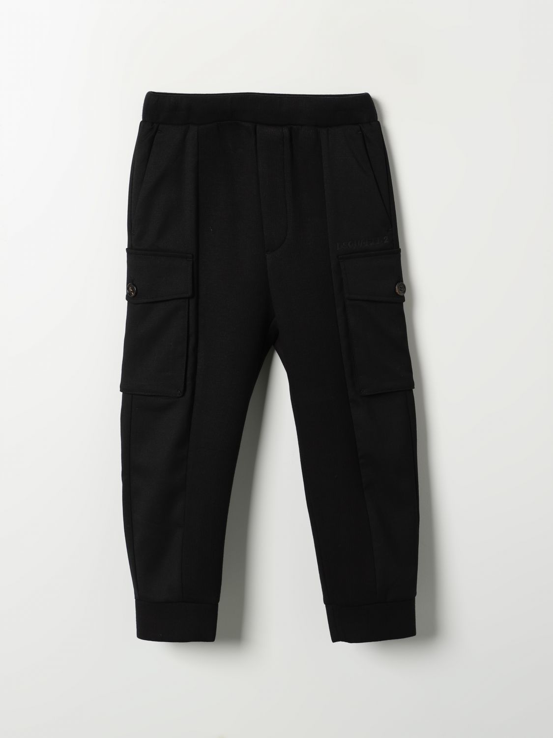 Shop Dsquared2 Pants  Kids Color Black In Schwarz