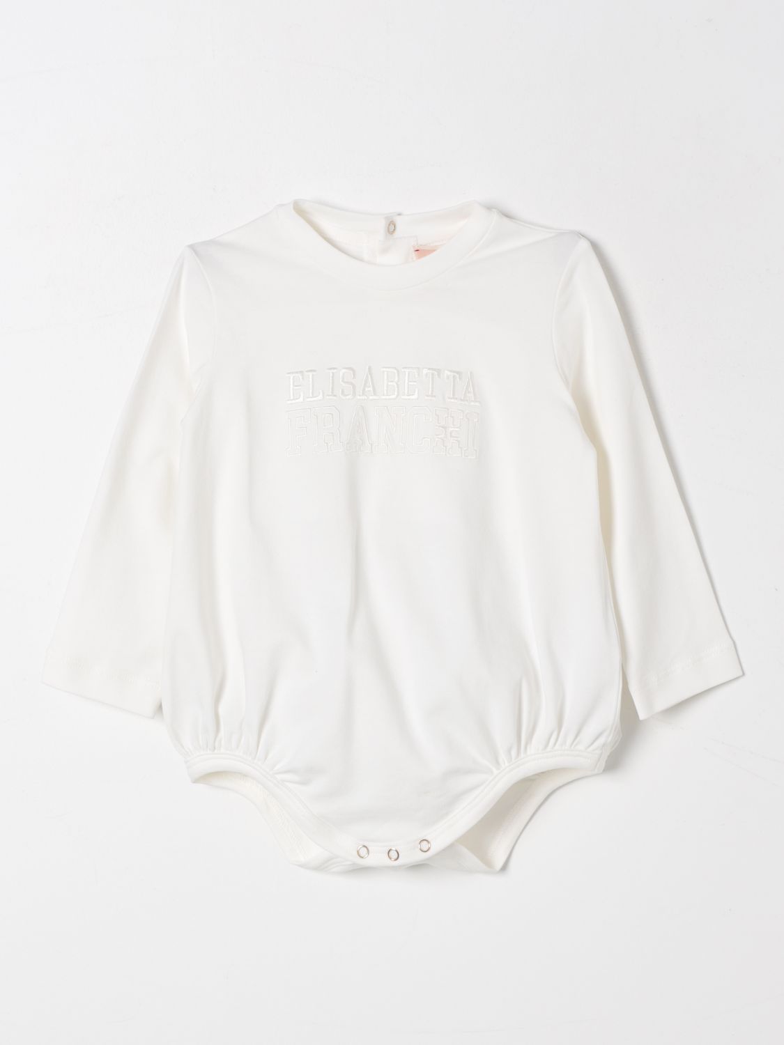 Shop Elisabetta Franchi La Mia Bambina Bodysuit  Kids Color Cream