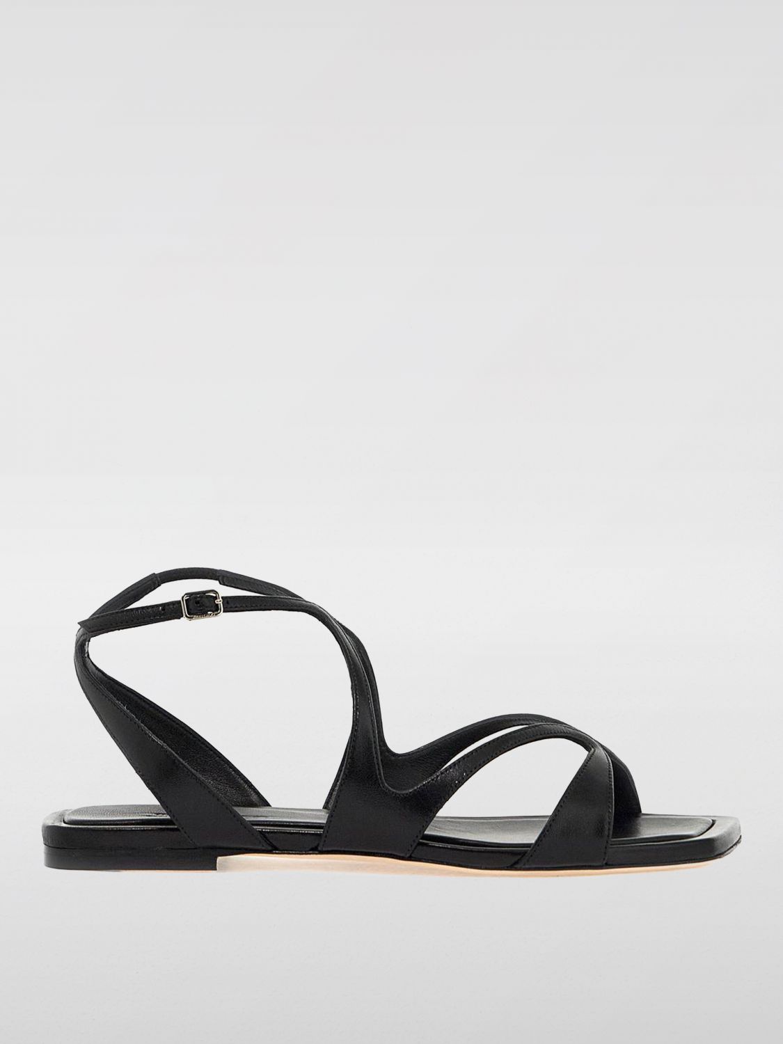 Shop Jimmy Choo Flat Sandals  Woman Color Black In Schwarz