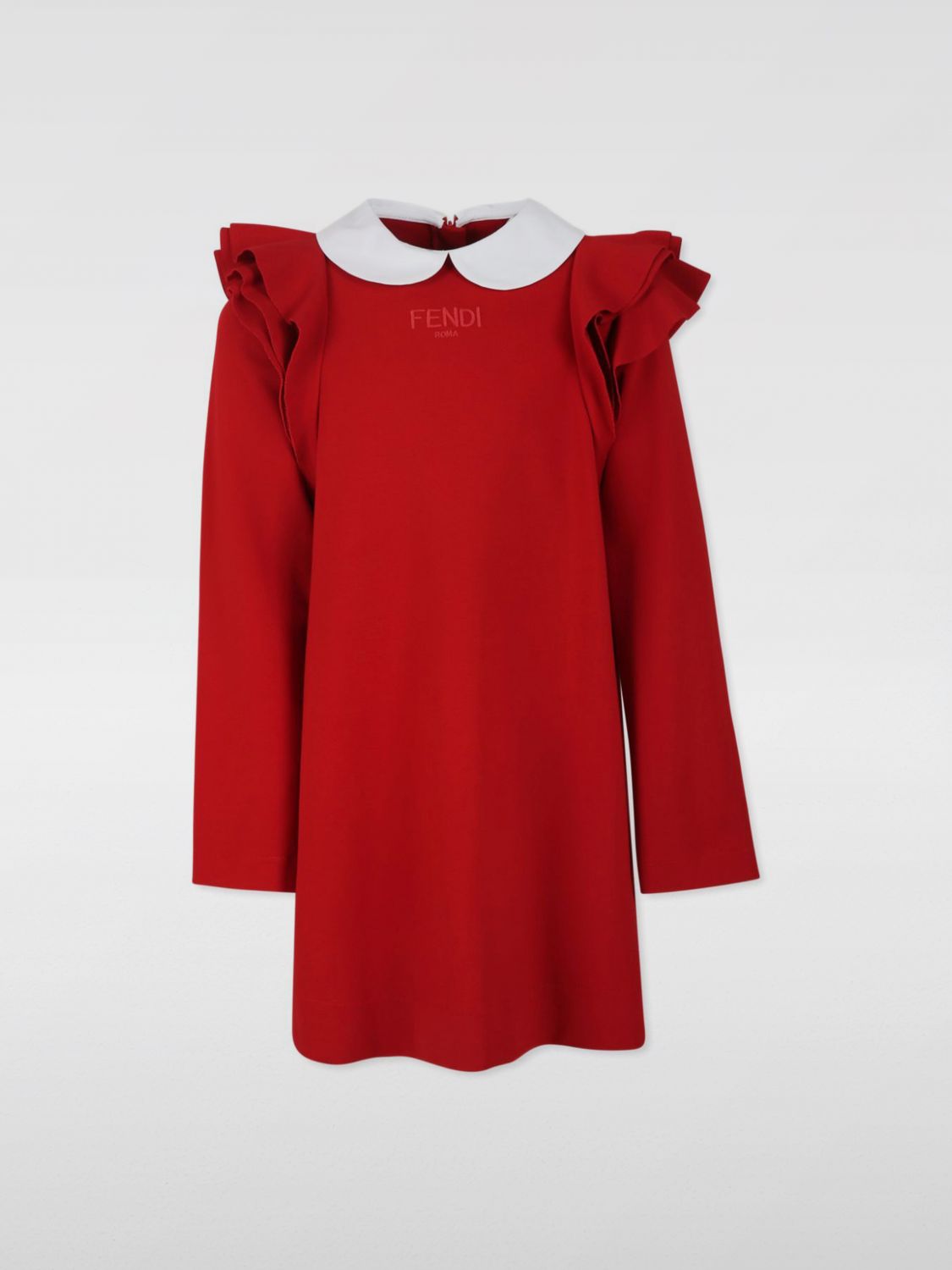 Shop Fendi Dress  Kids Color Red In Rot