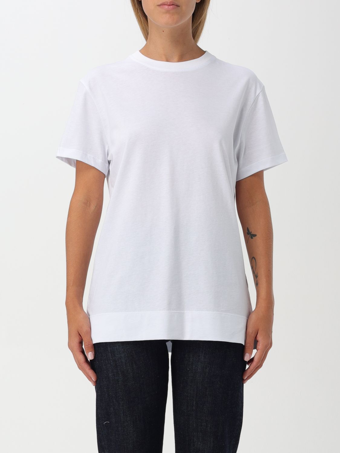 Shop Semicouture T-shirt  Woman Color White In Weiss