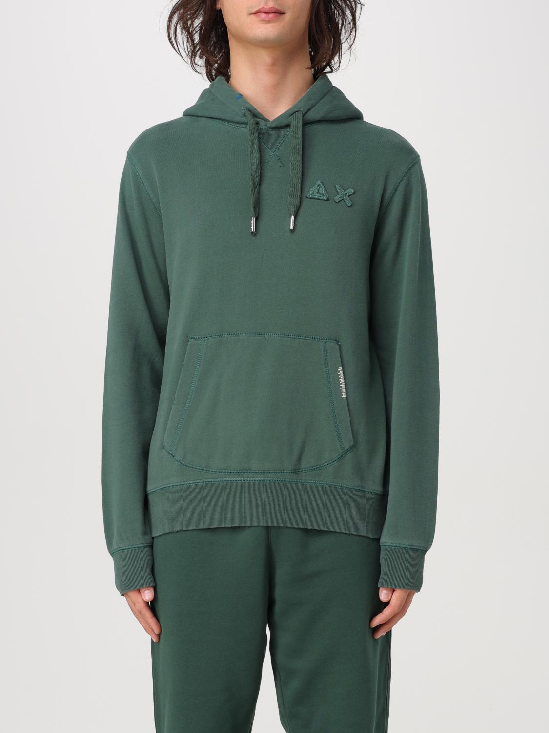 Shop Sun 68 Sweatshirt  Men Color Green In Grün