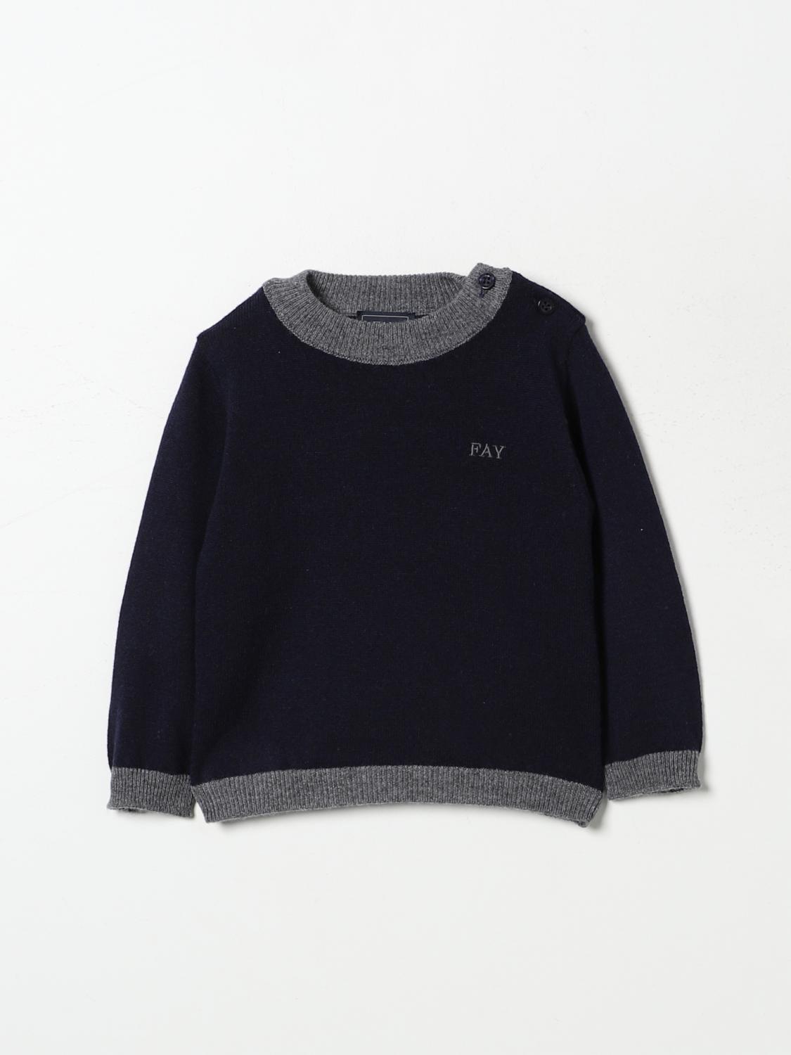 Shop Fay Junior Sweater  Kids Color Blue In Blau