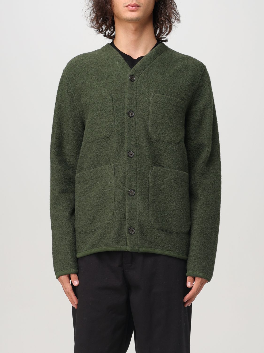 Shop Universal Works Sweater  Men Color Green In Grün