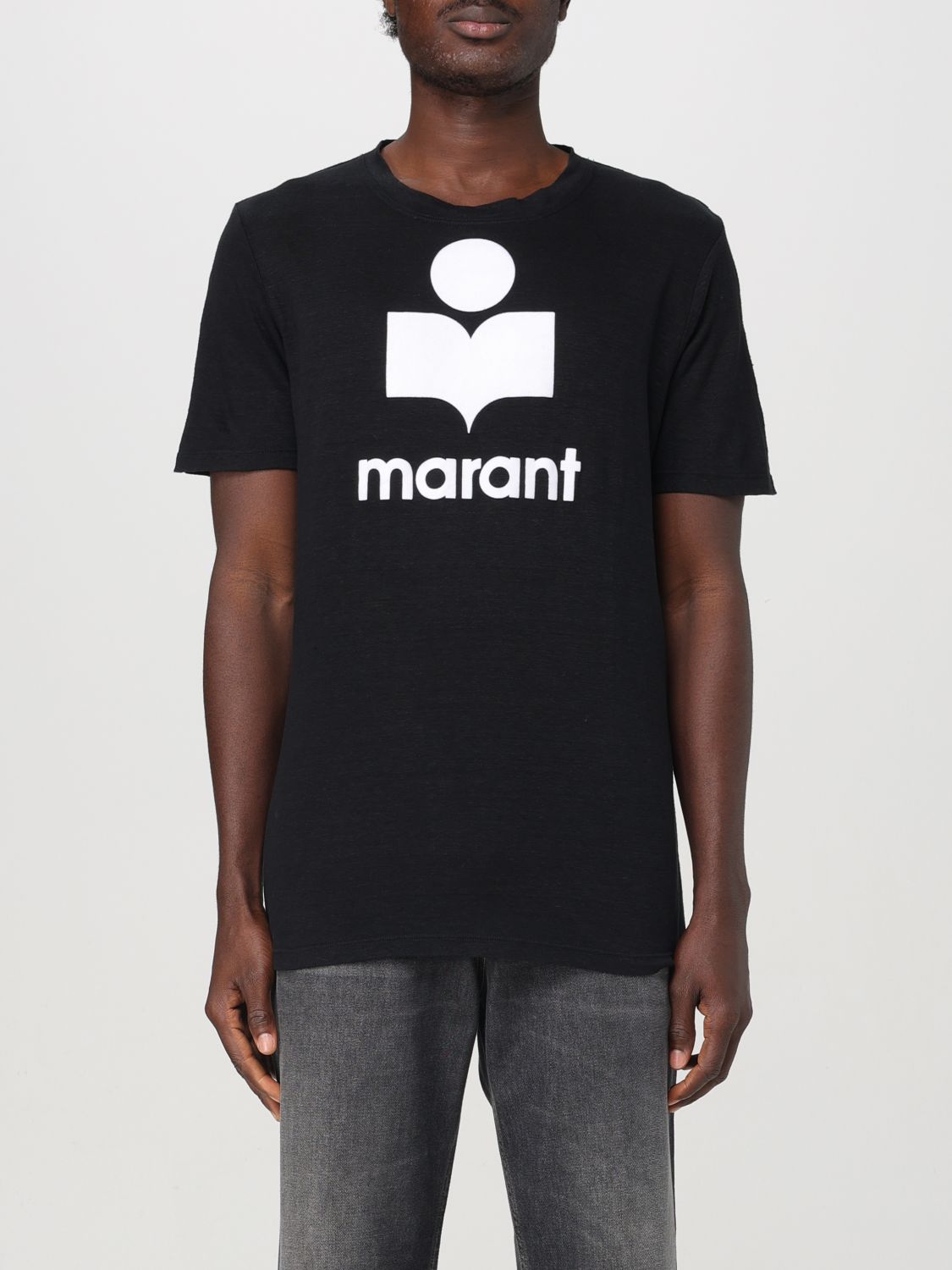 Shop Isabel Marant T-shirt  Men Color Black In Schwarz