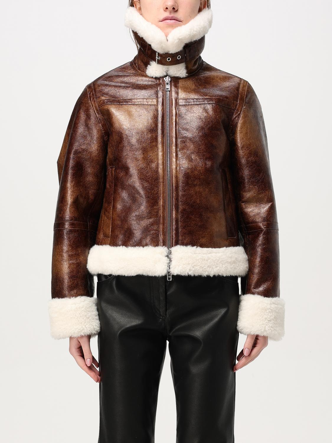 Shop Stand Studio Jacket Woman Color Brown In Braun