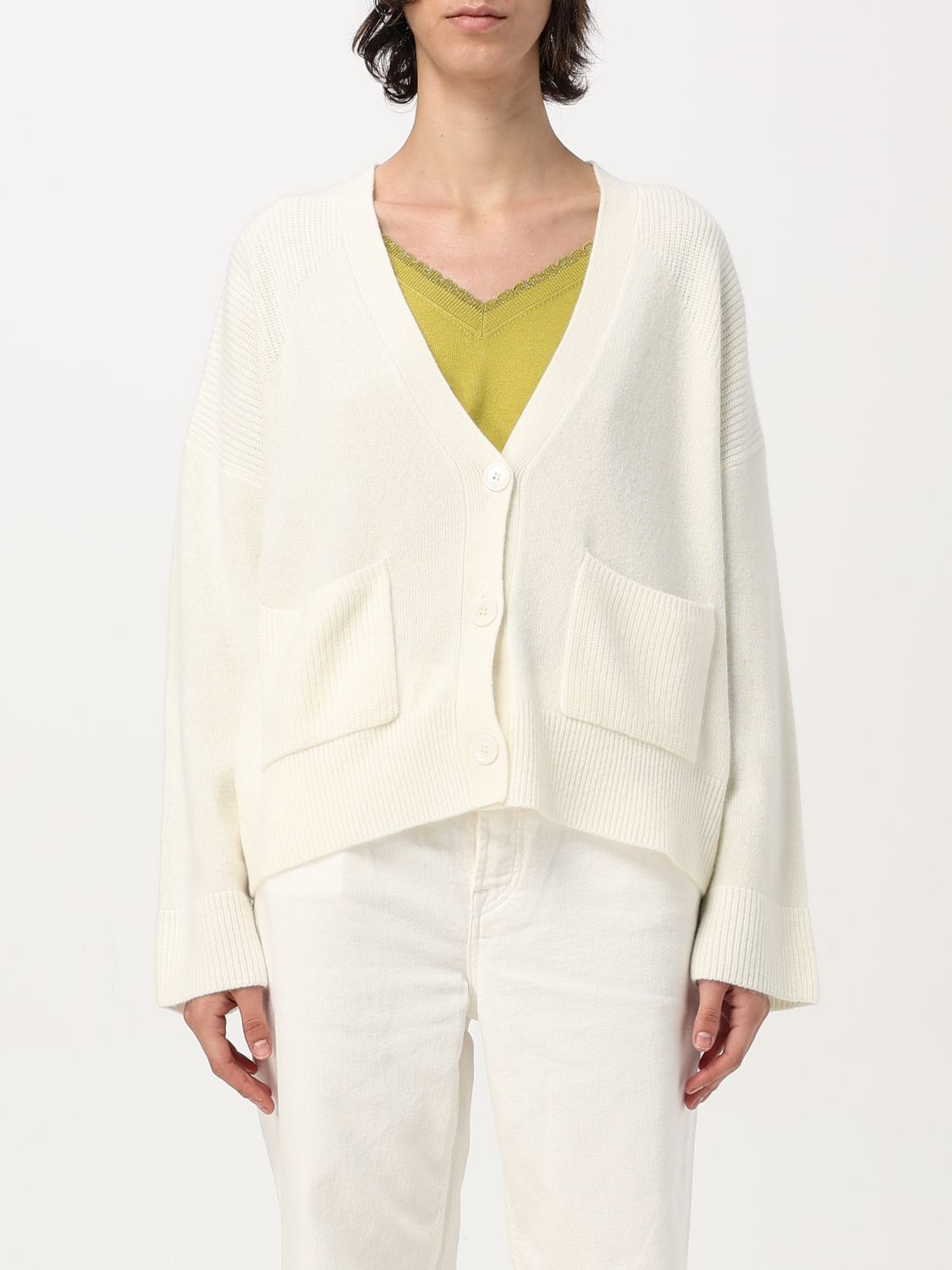 Shop Liu •jo Cardigan Liu Jo Woman Color White In Weiss