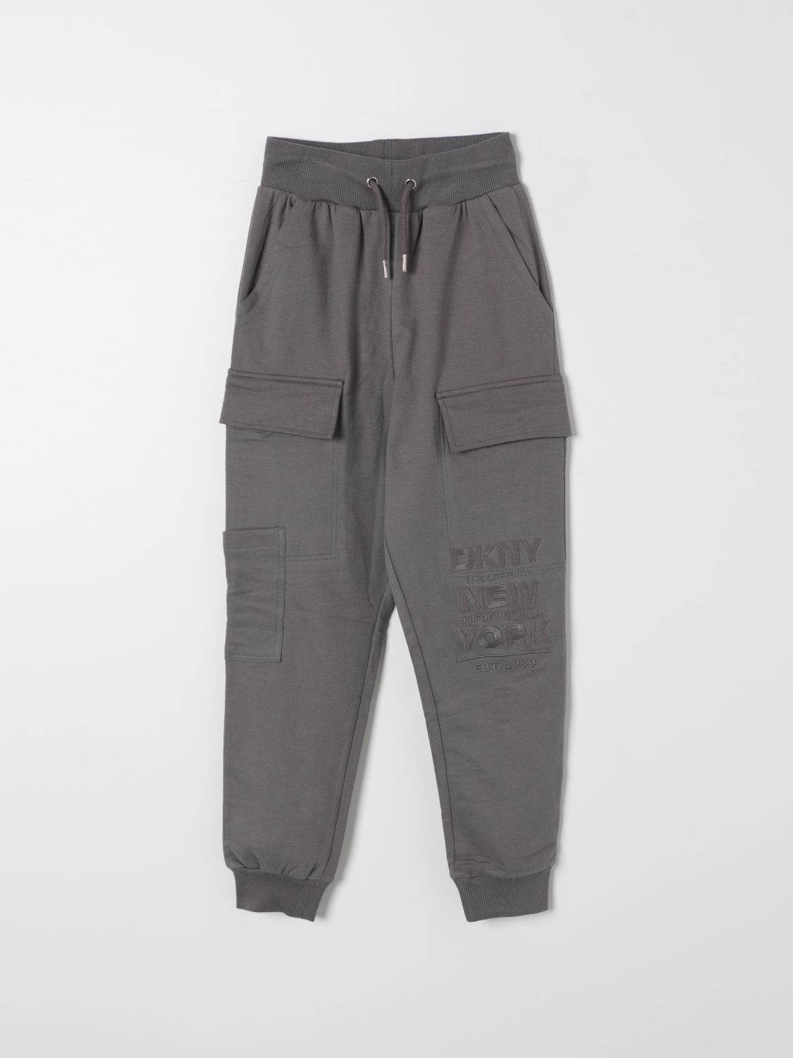 Shop Dkny Pants  Kids Color Charcoal