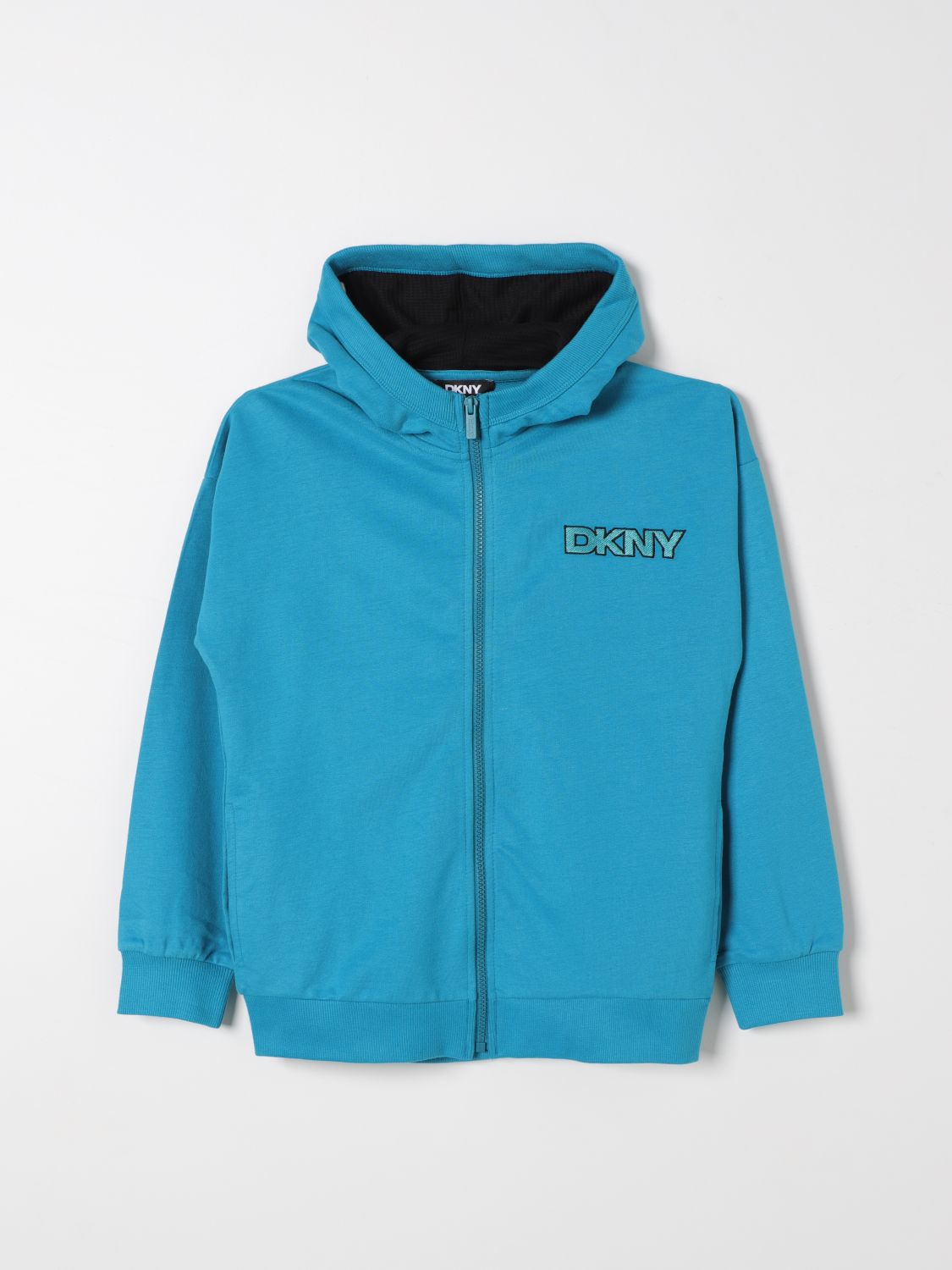 Shop Dkny Sweater  Kids Color Turquoise In Türkis