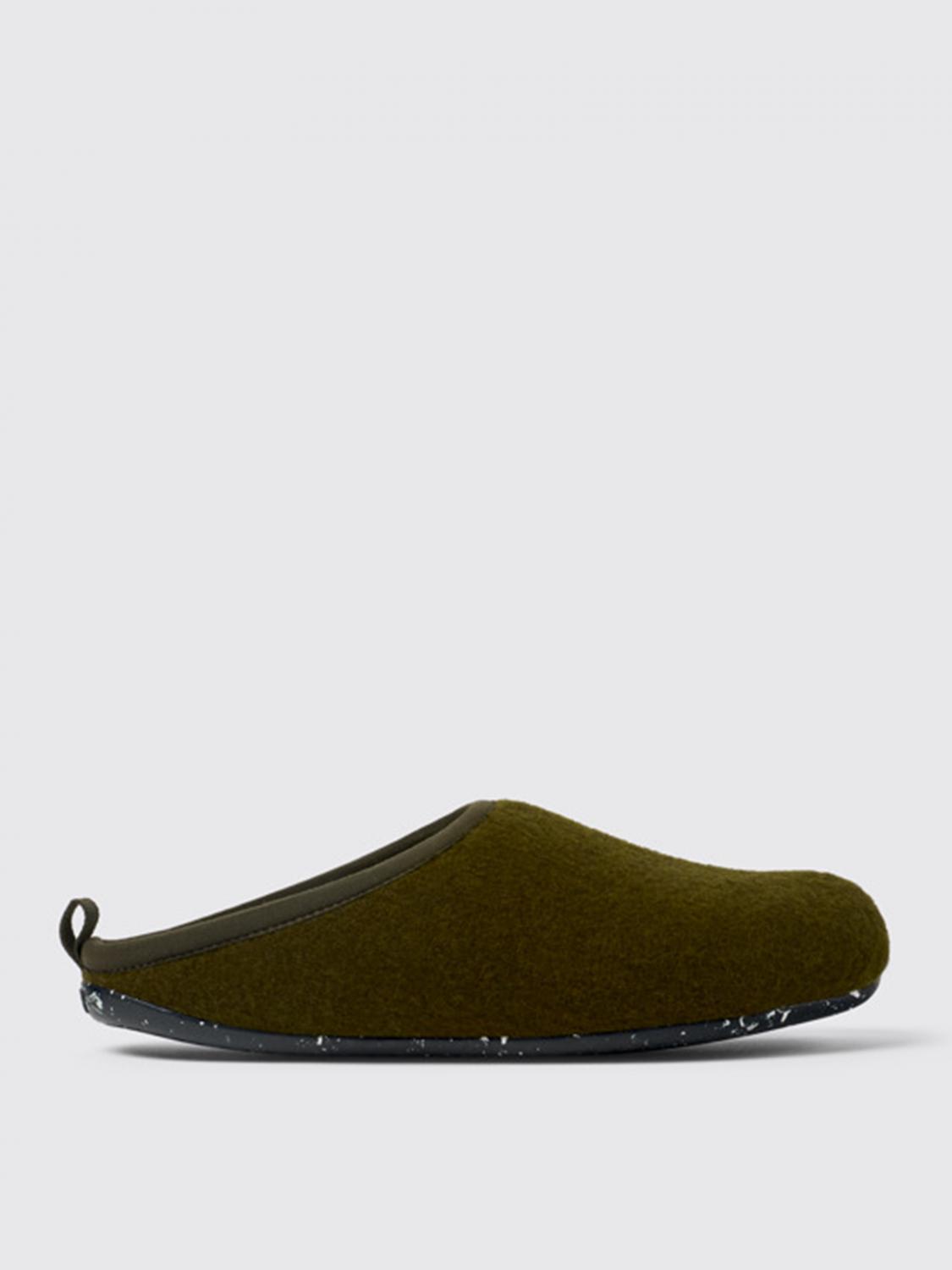 Camper Wabi Slip-on Wool Slippers In Grün
