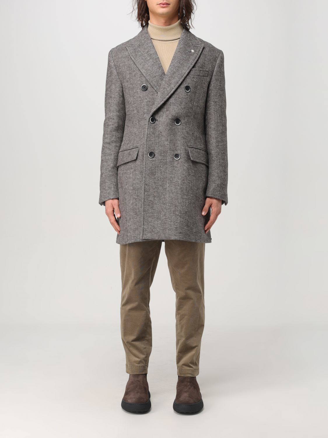 Manuel Ritz Coat  Men Color Grey In Grau