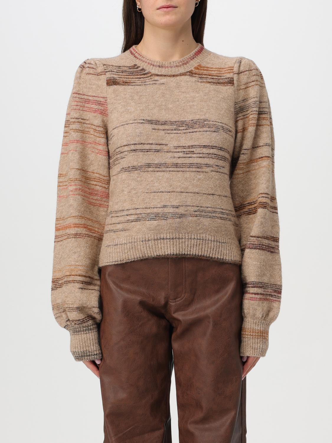 Baum Und Pferdgarten Carmy Cuffed-sleeve Striped Sweater In Braun