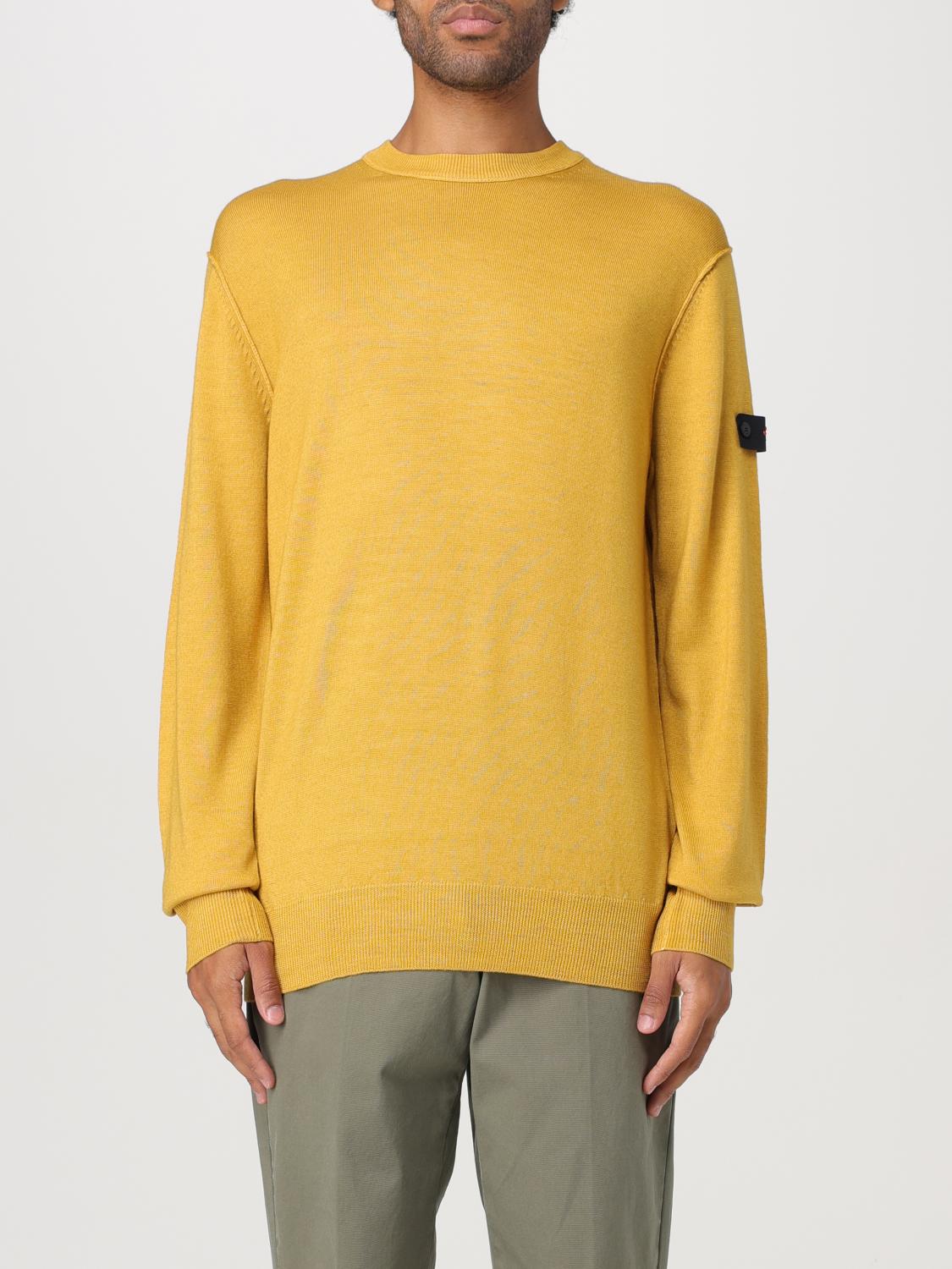 Peuterey Logo-patch Sweater In Gelb