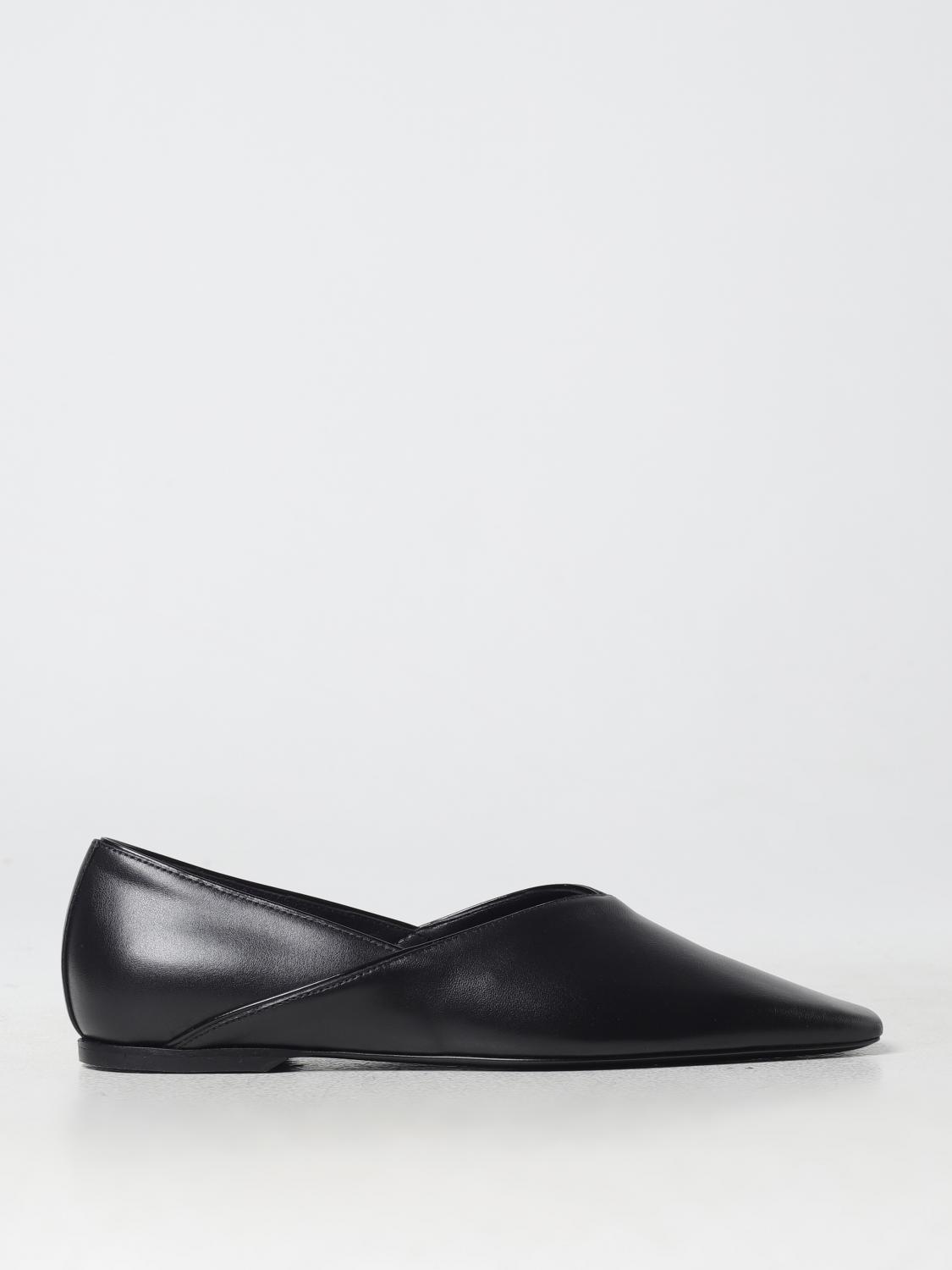Totême The Everyday Flat Black Nappa Leather Ballerinas In Schwarz