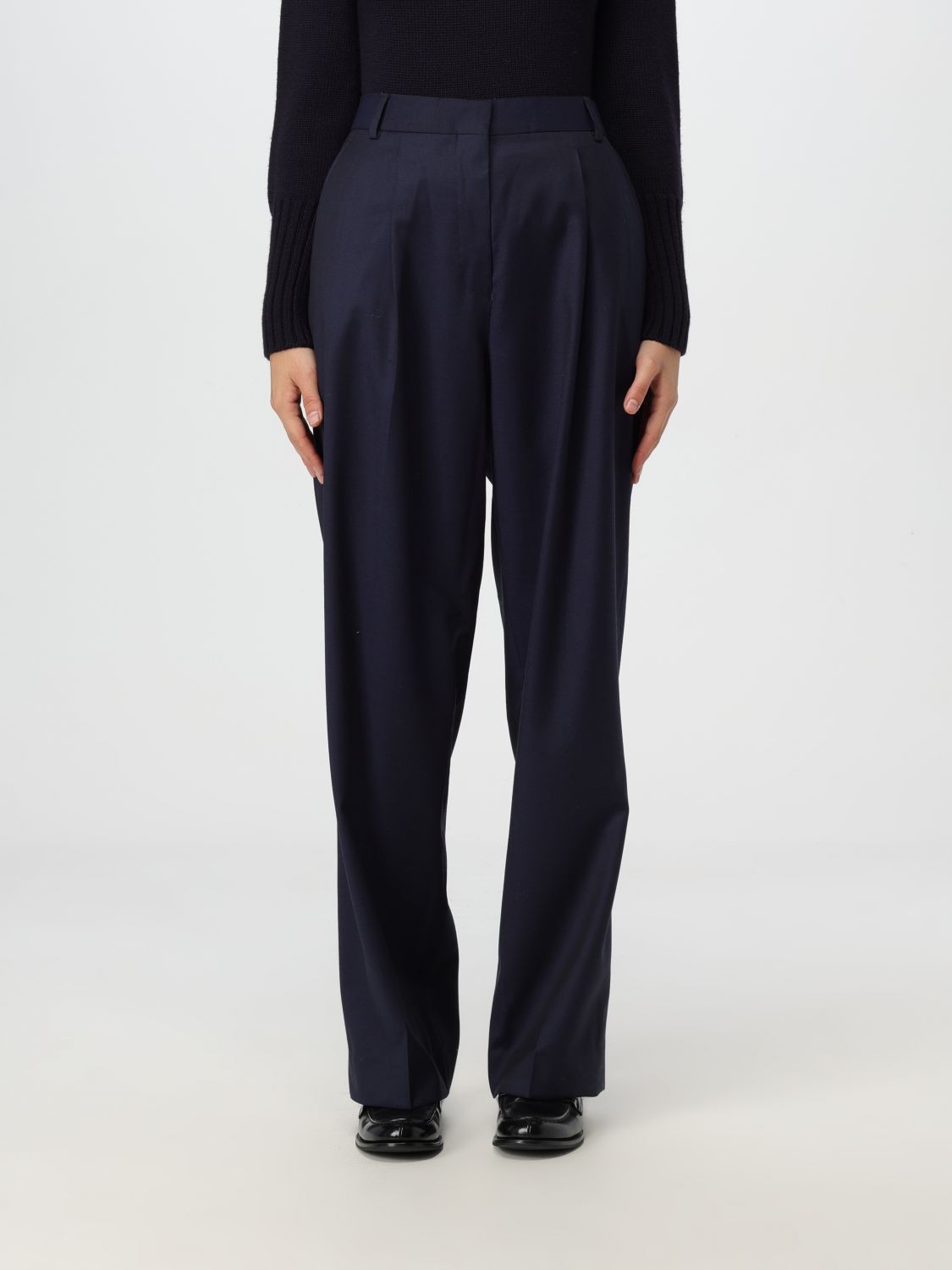 Officine Generale Pants Officine Générale Woman Color Blue In Blau