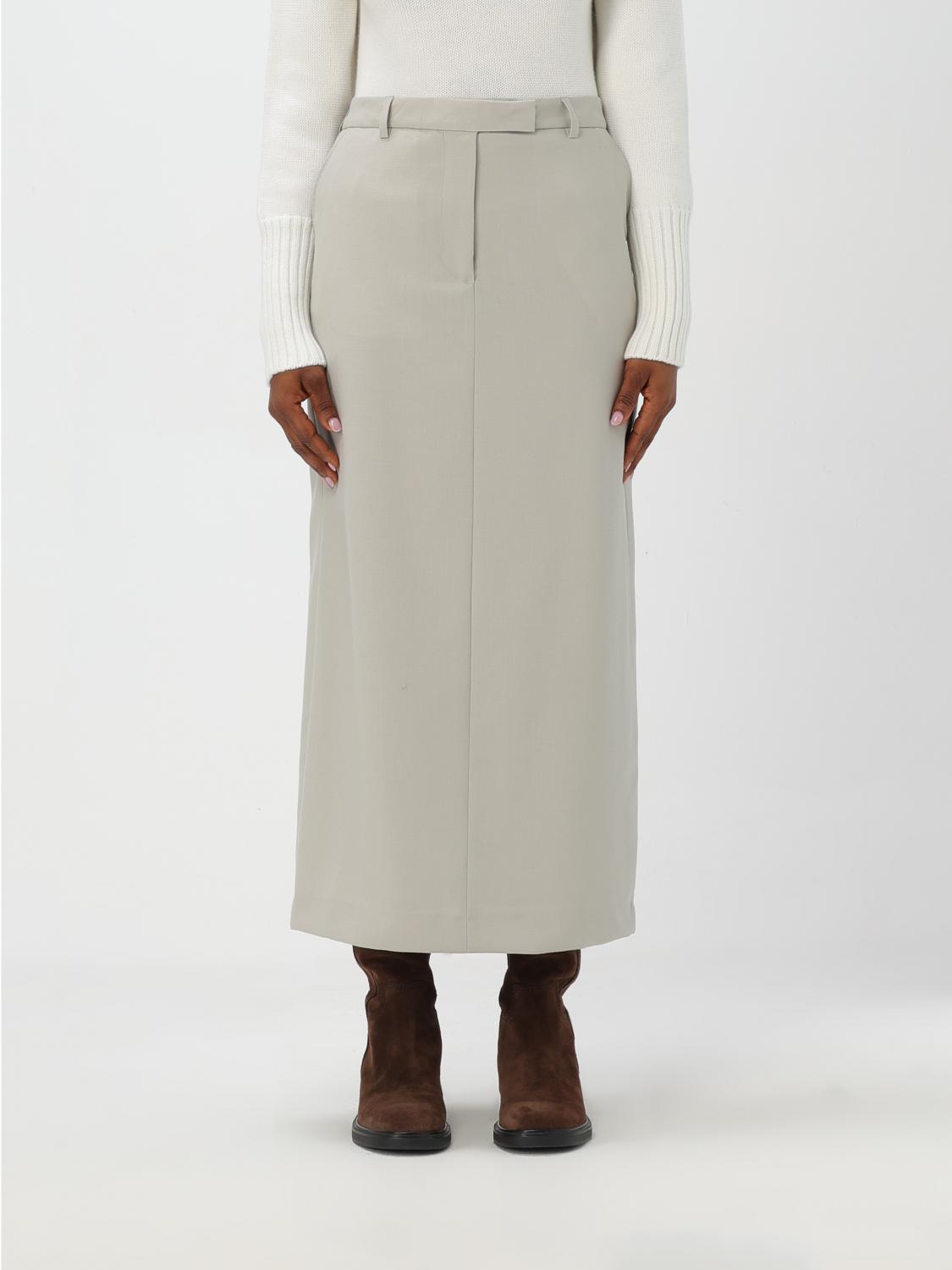 OFFICINE GENERALE SKIRT OFFICINE GÉNÉRALE WOMAN COLOR GREY G21060020