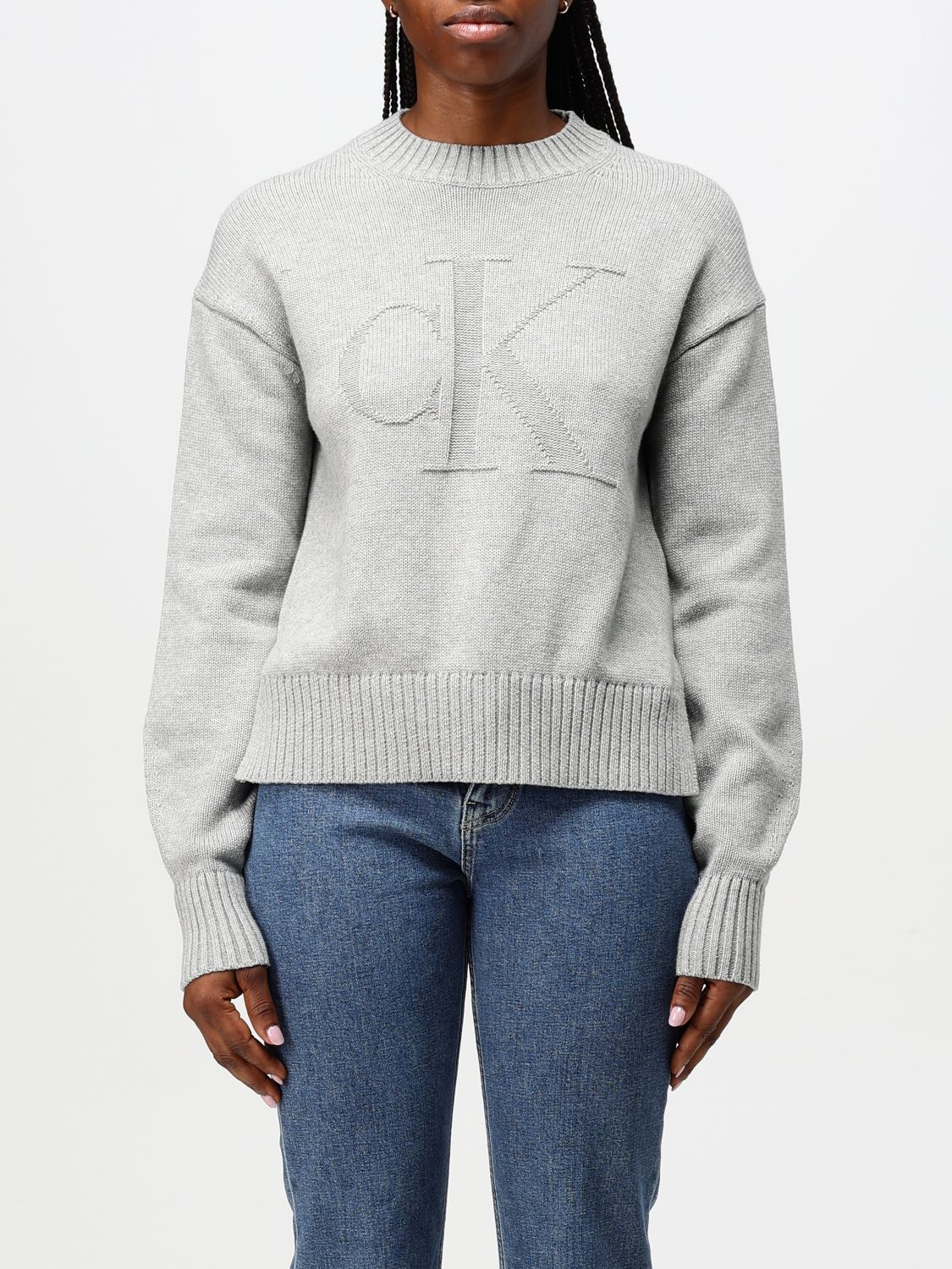 Calvin Klein Sweater  Woman Color Grey In Grau