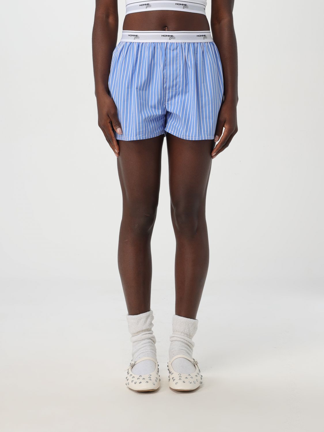 Hommegirls Short  Woman Color Blue In Blau