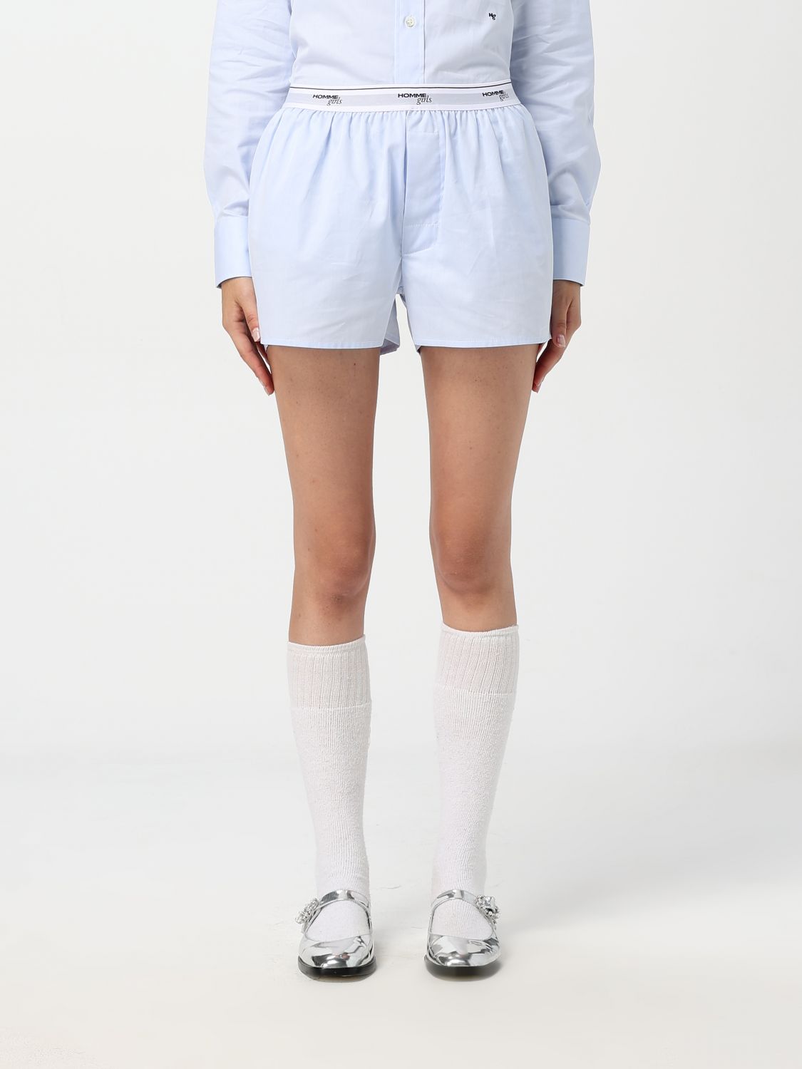 Hommegirls Short  Woman Color Blue In Blau