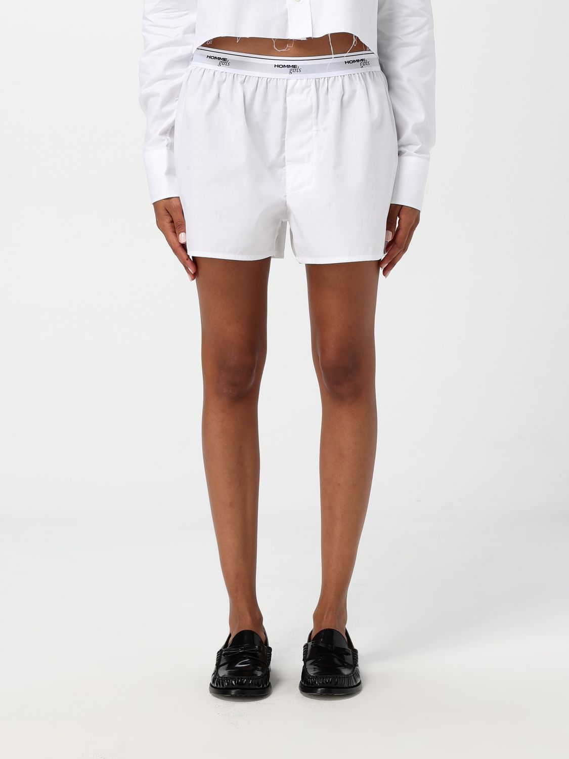 Hommegirls Short  Woman Color White In Weiss