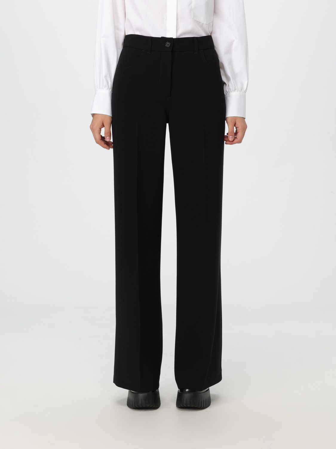 Shop Aspesi Pants  Woman Color Black In Schwarz