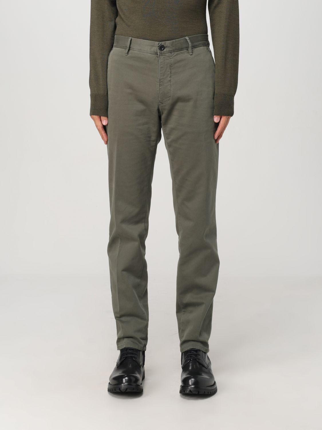 Shop Incotex Pants  Men Color Green In 绿色