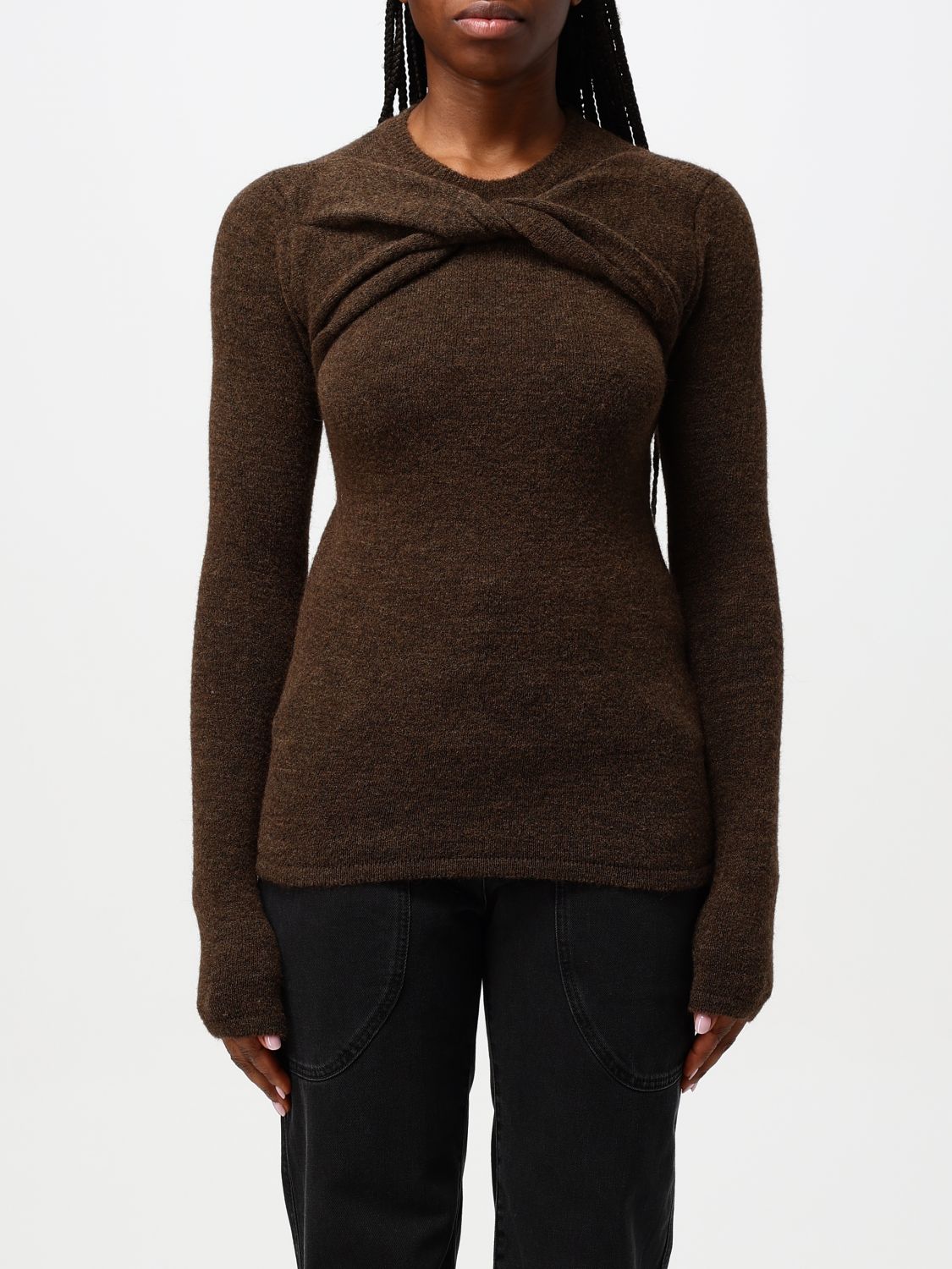 Shop Isabel Marant Cardigan  Woman Color Brown In Braun