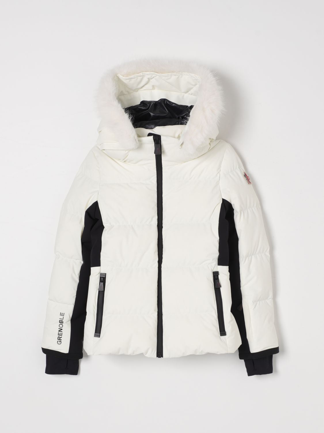 Moncler Coat  Kids Color Beige In White