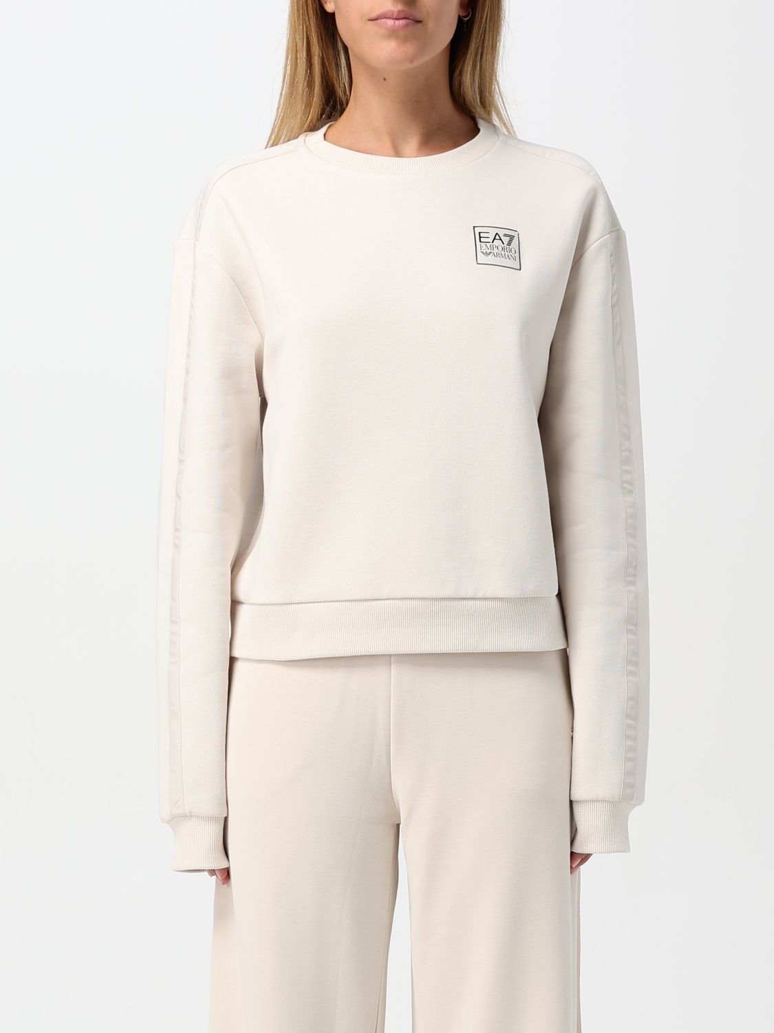 Ea7 Sweatshirt  Woman Color White In Neutral