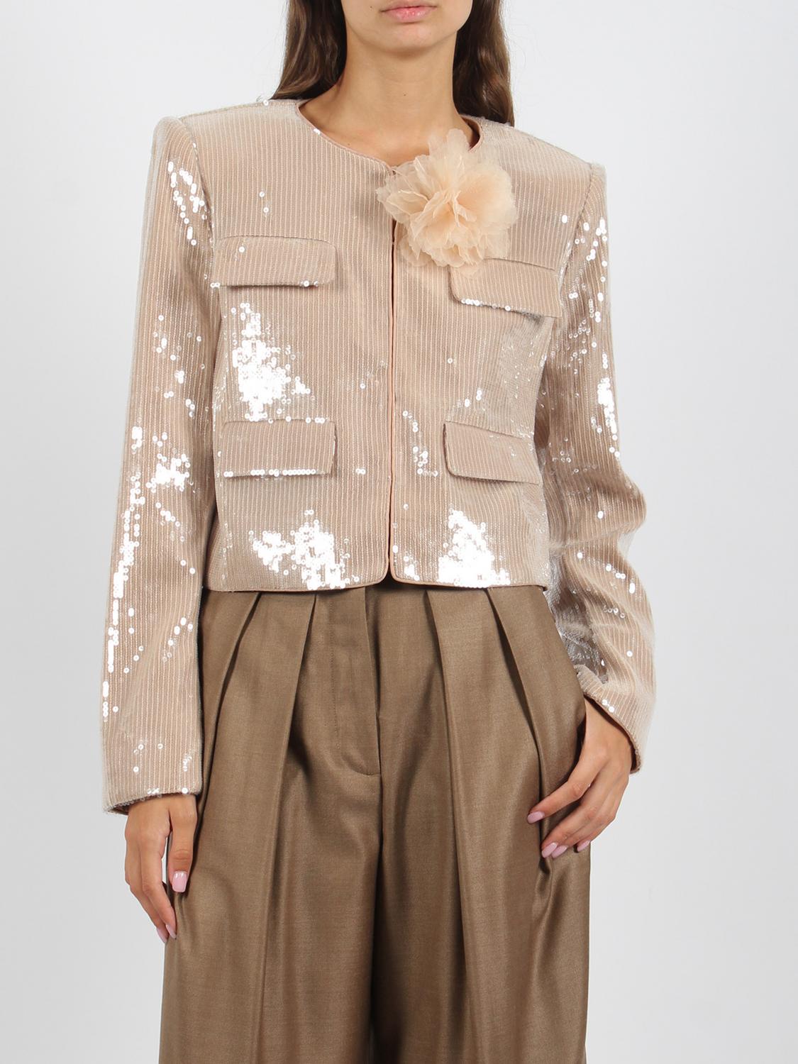 Self-portrait Jacket  Woman Color Beige