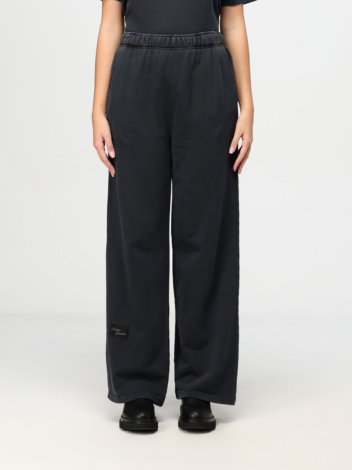 Shop Joshua Sanders Pants  Woman Color Black In Schwarz