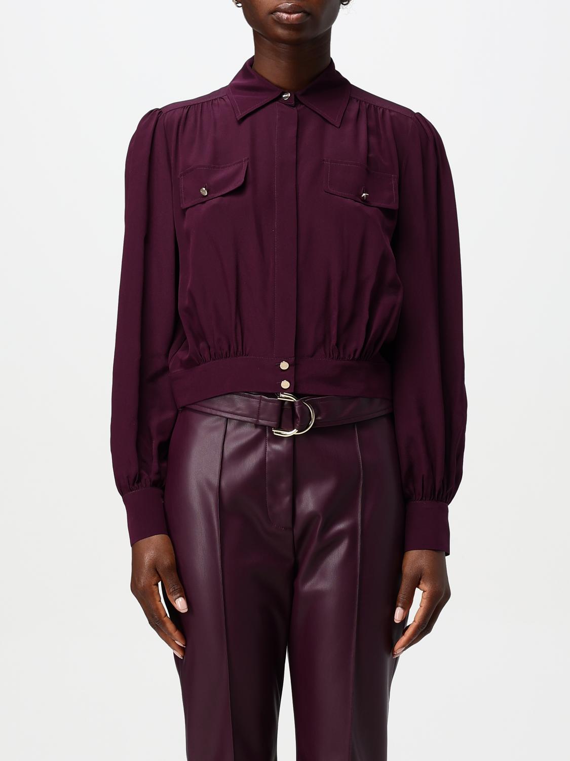 Shop Liu •jo Shirt Liu Jo Woman Color Violet In Violett