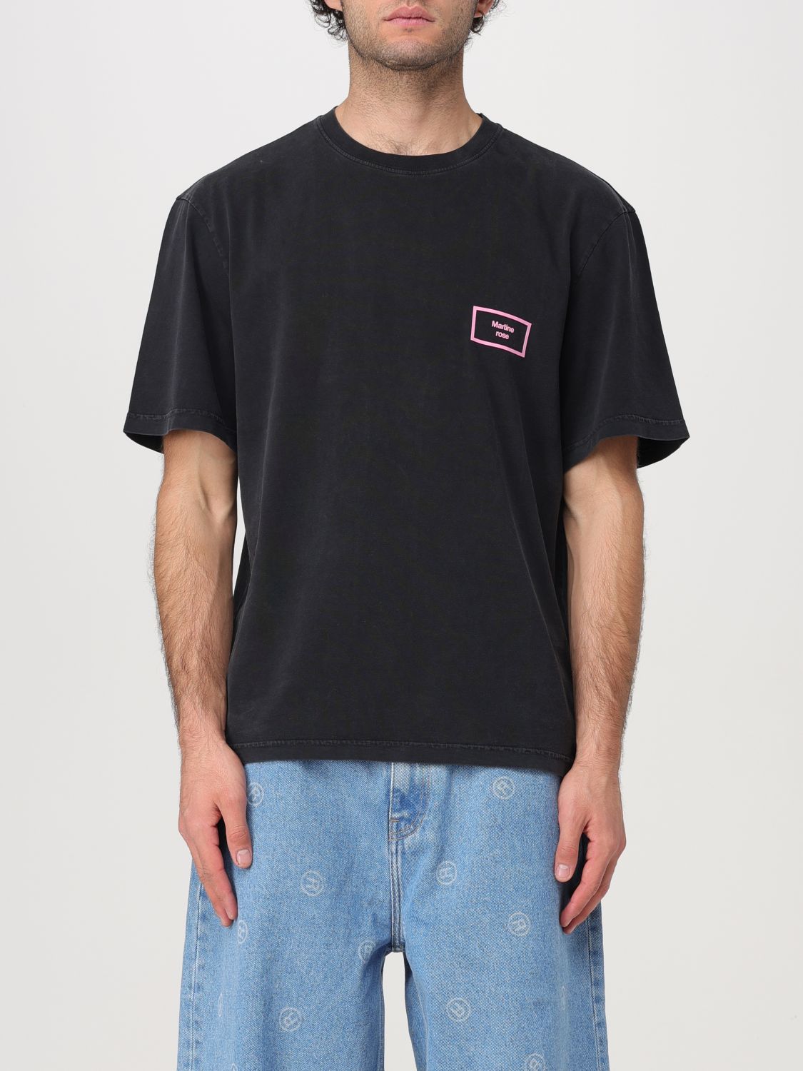 Shop Martine Rose T-shirt  Men Color Black In Schwarz