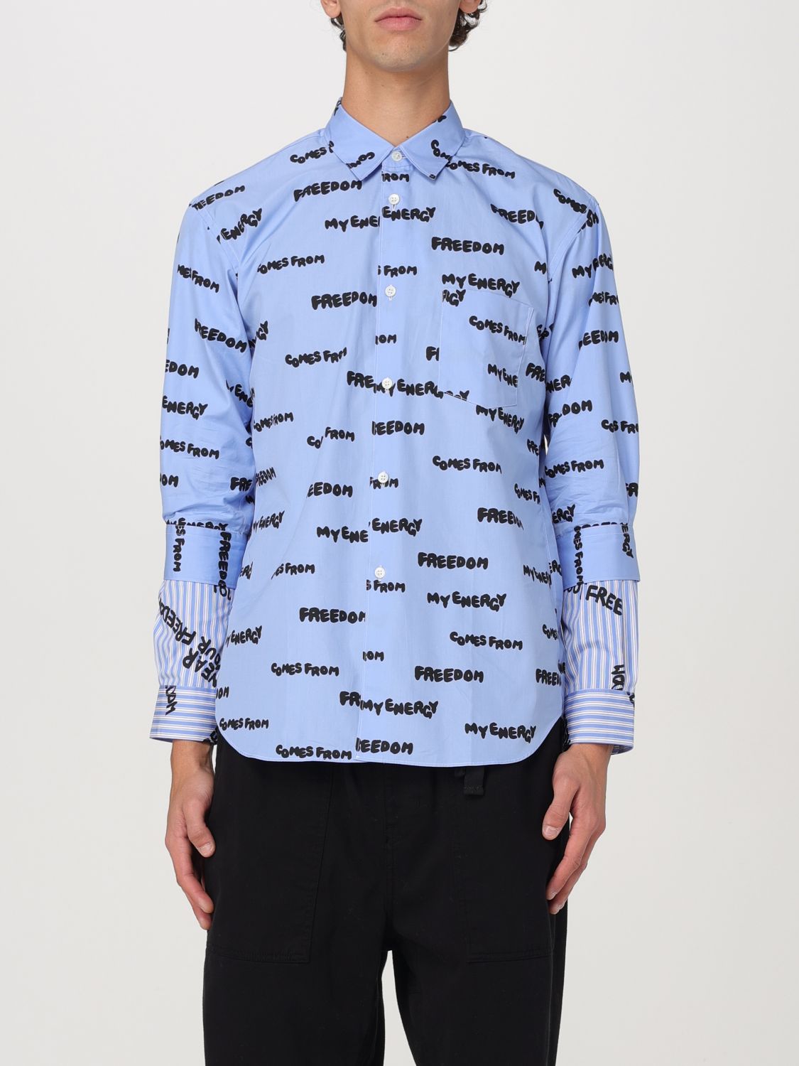 Comme Des Garçons Shirt Comme Des Garcons Men Color Blue