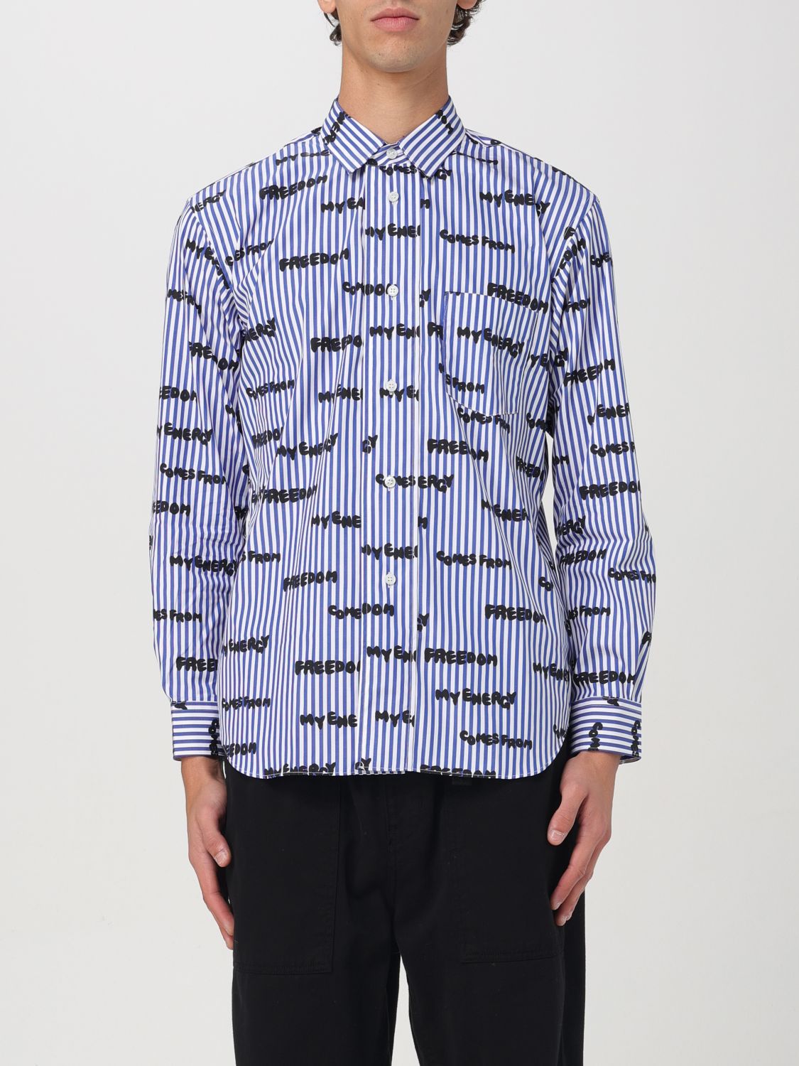 Comme Des Garçons Shirt Comme Des Garcons Men Color Blue