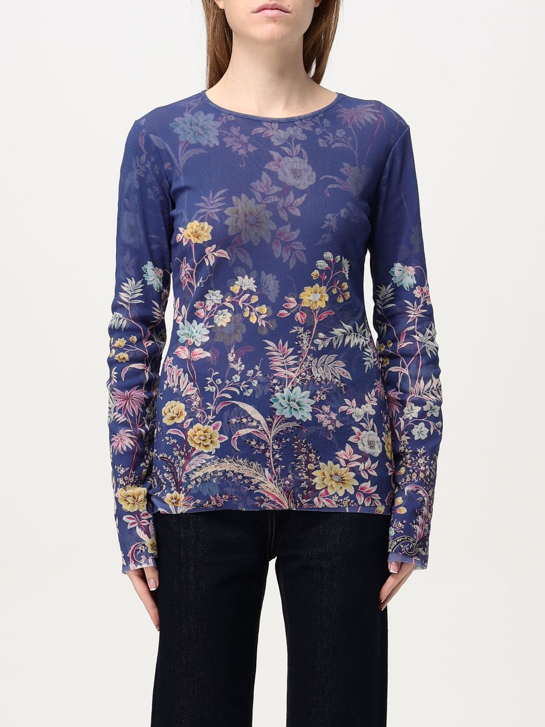 Shop Etro Top  Woman Color Blue In Blau