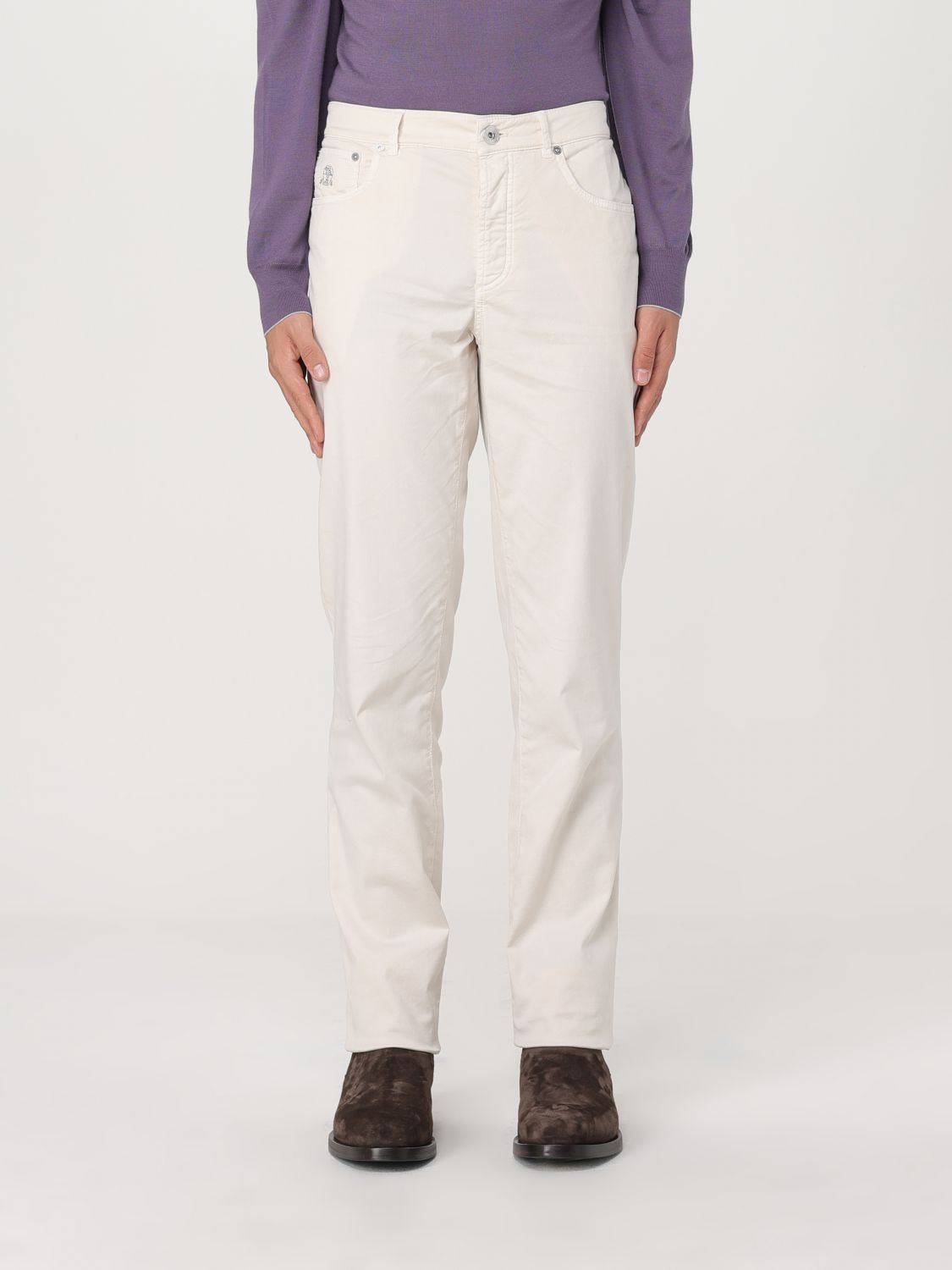 Shop Brunello Cucinelli Pants  Men Color Beige