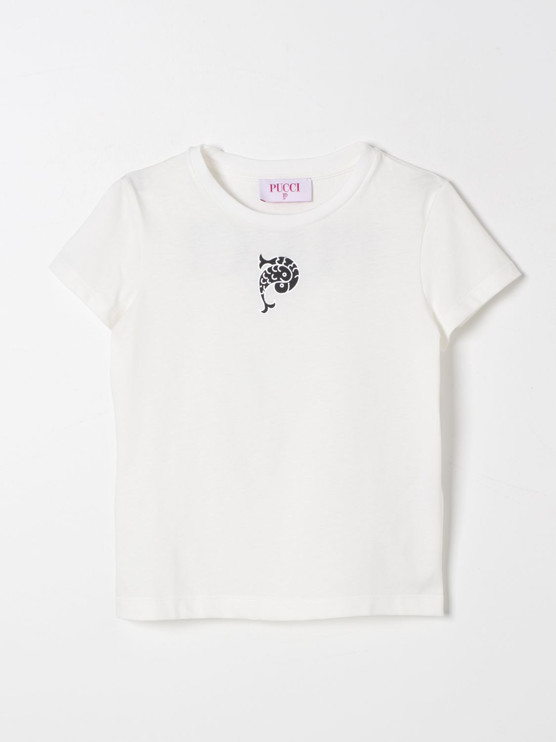 Shop Pucci T-shirt  Kids Color White In Weiss