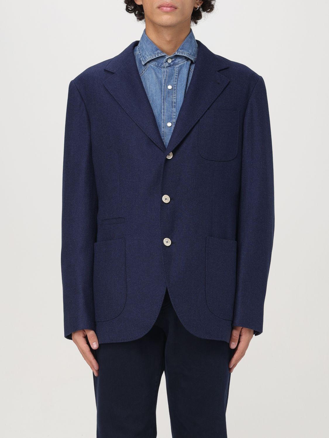 Brunello Cucinelli Blazer  Men Color Blue In Blau