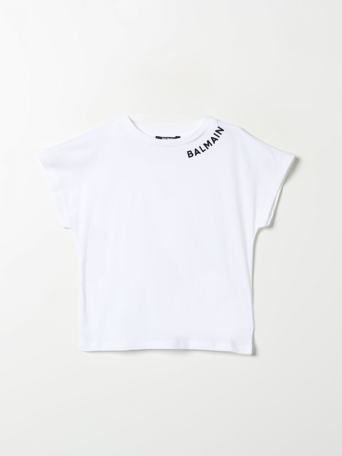 Shop Balmain T-shirt  Kids Color White In Weiss