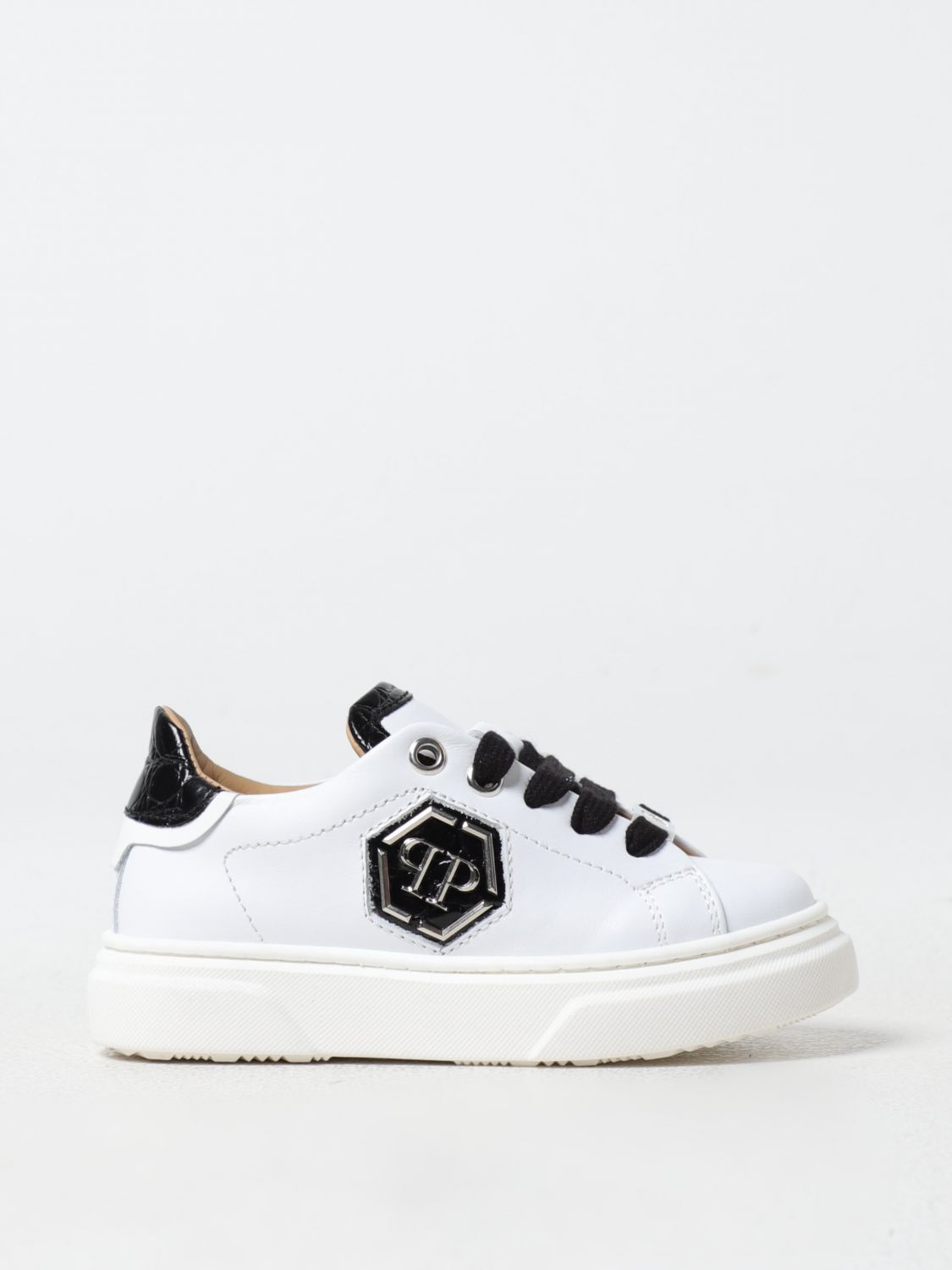 Shop Philipp Plein Shoes  Kids Color White In Weiss