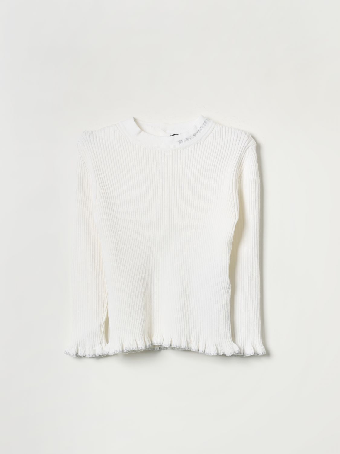 Shop Balmain Sweater  Kids Color Ivory