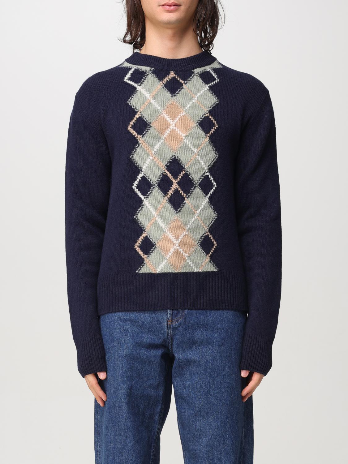 Shop Ami Alexandre Mattiussi Sweater Ami Paris Men Color Beige