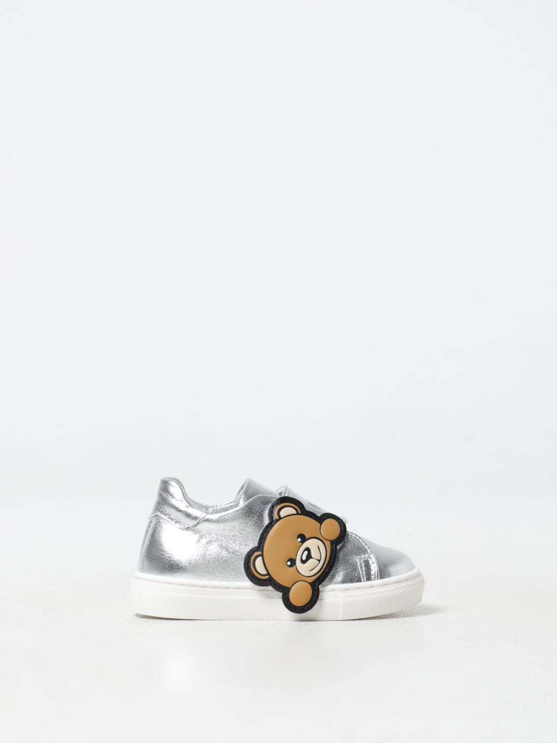 Shop Moschino Sneakers  Kids Color Silver In Silber