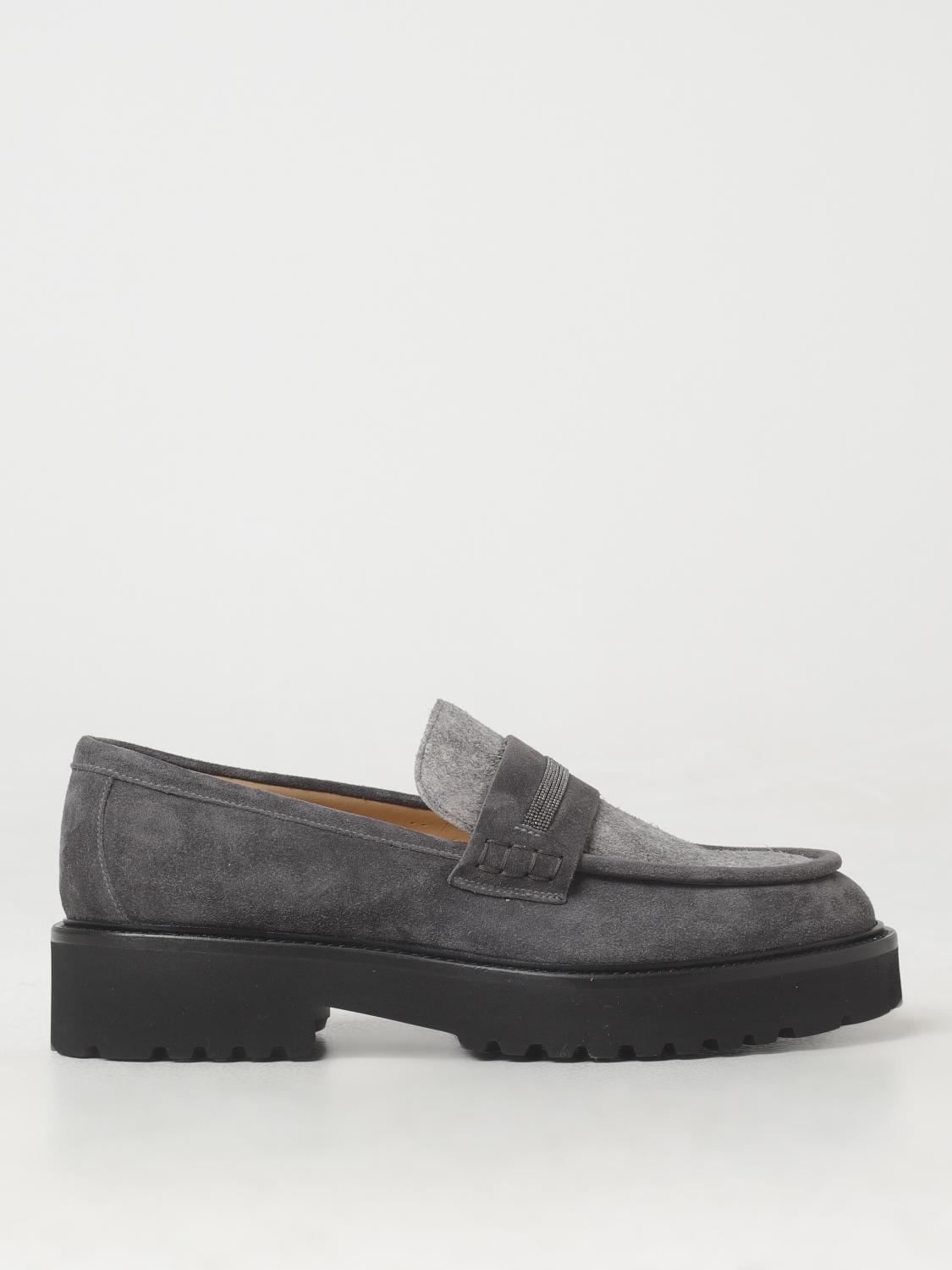 Shop Doucal's Loafers  Woman Color Grey In Grau