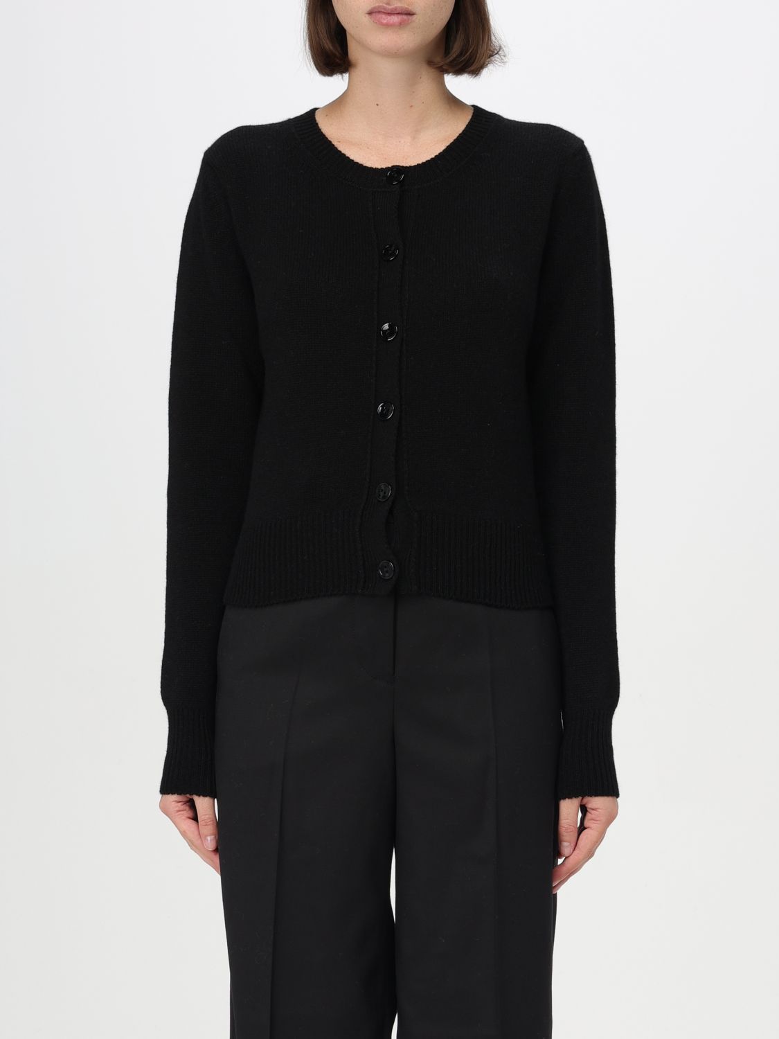 Shop Wild Cashmere Cardigan  Woman Color Black In Schwarz